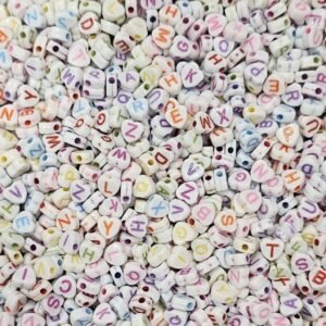 Acrílico Corazón Blanco con Letra Multicolor 68T62RCX4