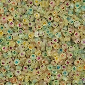 Acrílico Luneta Fluo con Corazones Multicolor 73T411EX7X4